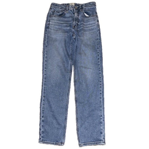 FAHERTY BLUE JEANS ORGANIC COTTON PANTS SIZE 27 STRAIGHT LEG - Picture 1 of 11